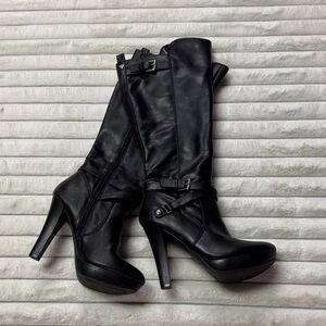Guess Black Heeled Boots